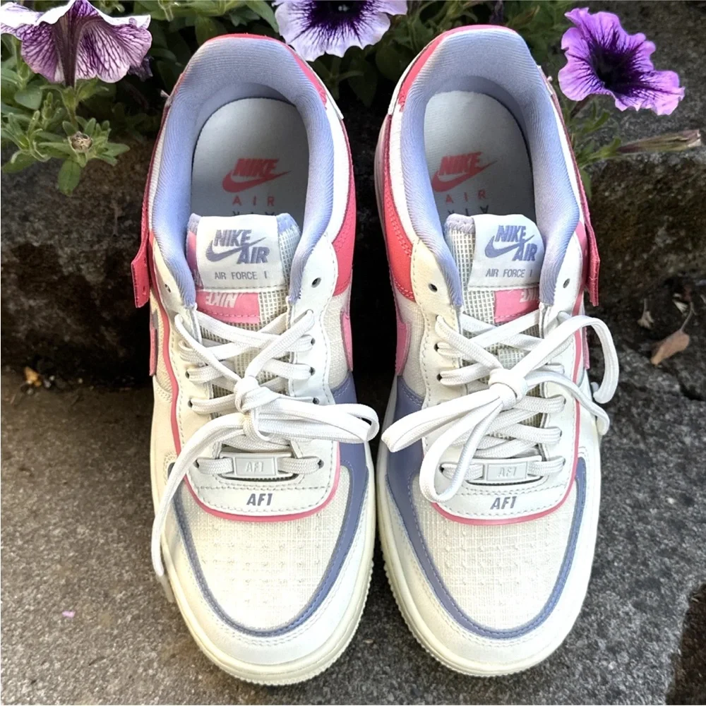 NEW Nike Air Force 1 Shadow Sail Sea Coral Chalk Pink Women’s 7.5 DV7449-101 - Picture 5 of 12